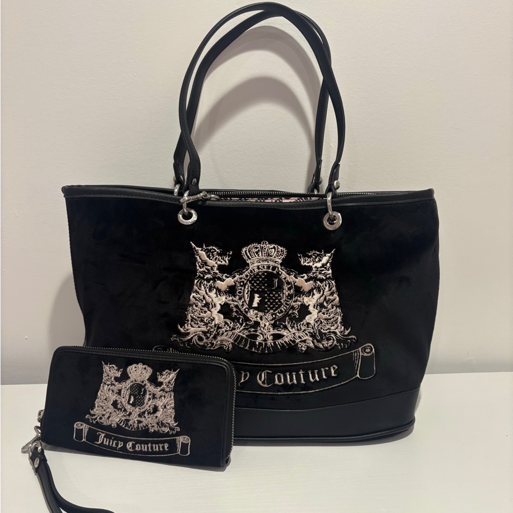 Juicy Couture UK Exclusive Twig Dog Large Tote Bag with Matching Wallet